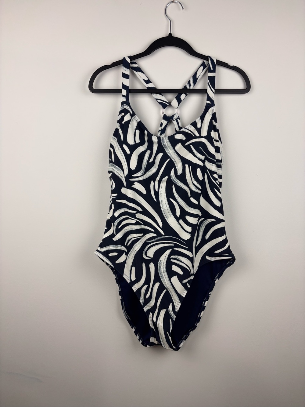 HURLEY Womens 1 Pc Swimsuit Bathing Suit Size XXL Blue & White UPV 50+